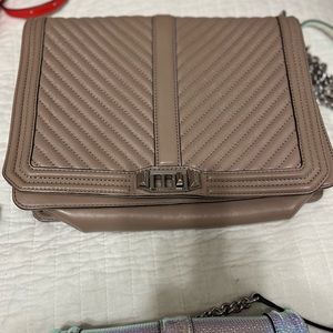Rebecca Minkoff chevron quilted jumbo Love crossbody bag